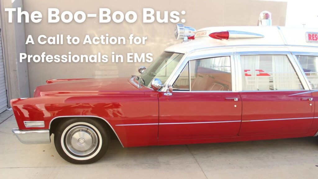 image of an older, hurse style ambulance. One of the first ambulances in the counrty
