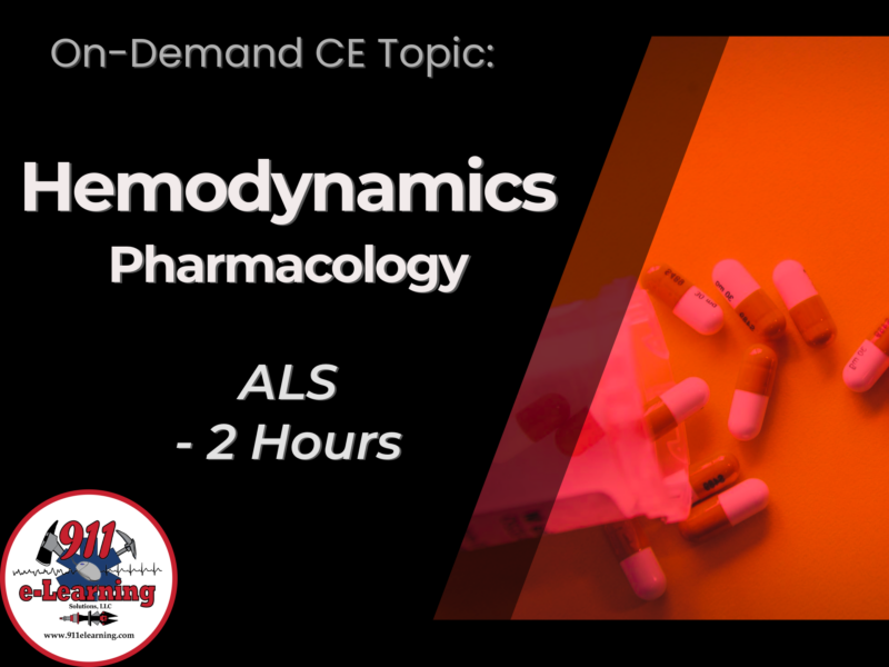 Hemodynamics Pharmacology -ALS | 911 e-Learning Solutions LLC
